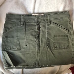 olive green skirt